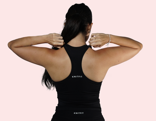 Sculpt Vest Top - Midnight Black