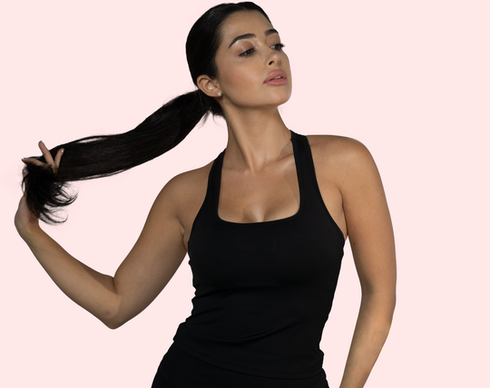 Sculpt Vest Top - Midnight Black